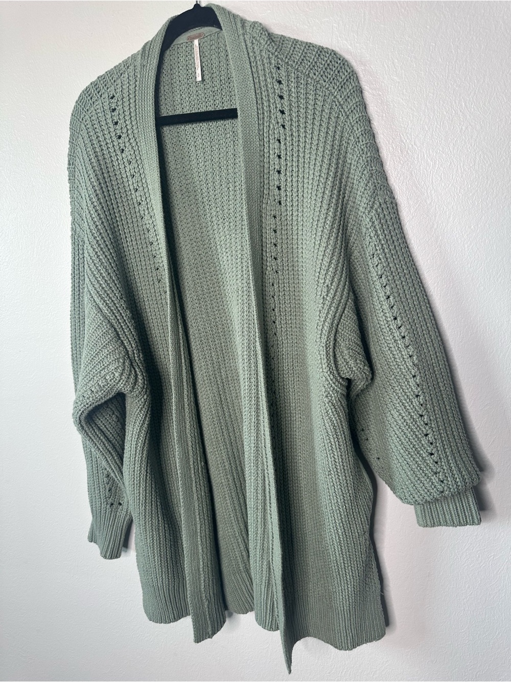 Free People Nightingale Cardi in Muted Sage Green - Picture 2 of 8